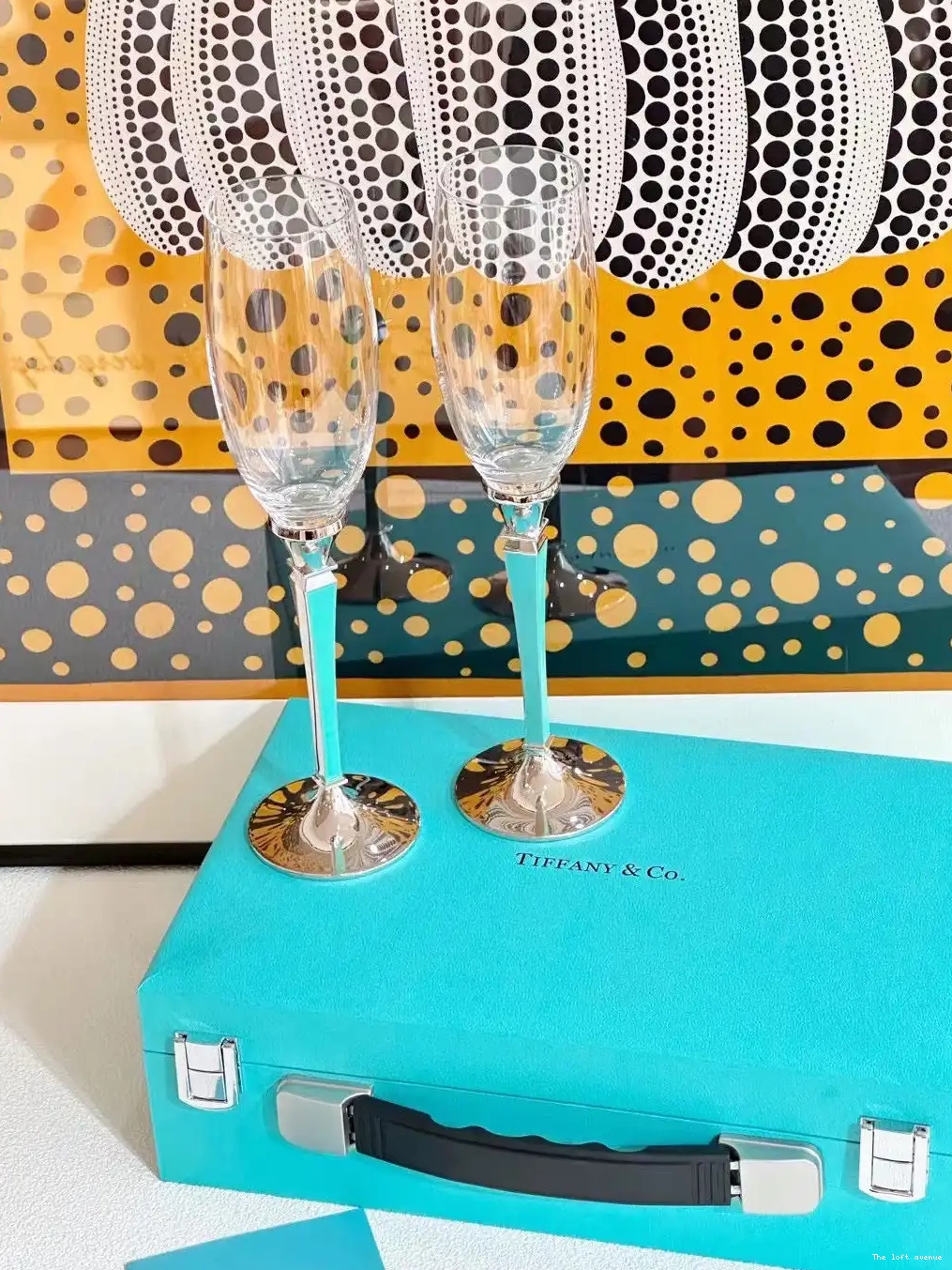 WINE SET TIFFANY GLASSWARE 0513